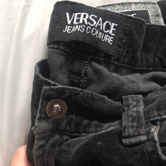 Versace Couture black velvet pants - Picture 3 of 11